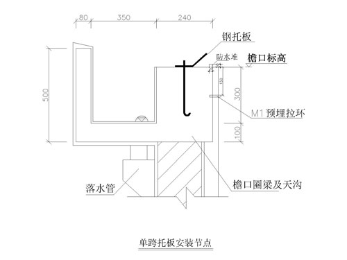 拱形屋頂鋼托班（預埋件）設計圖